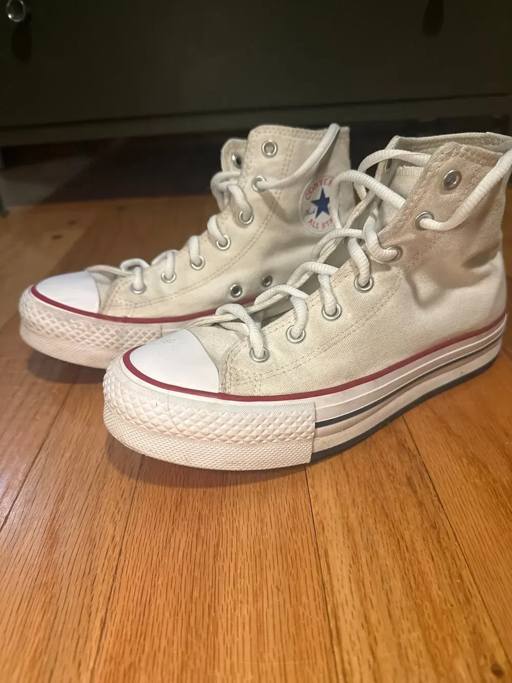 Converse Chuck Taylor All Star Lux Hi High Hidden Heel Wedge Kid Sz 4 Women's 6